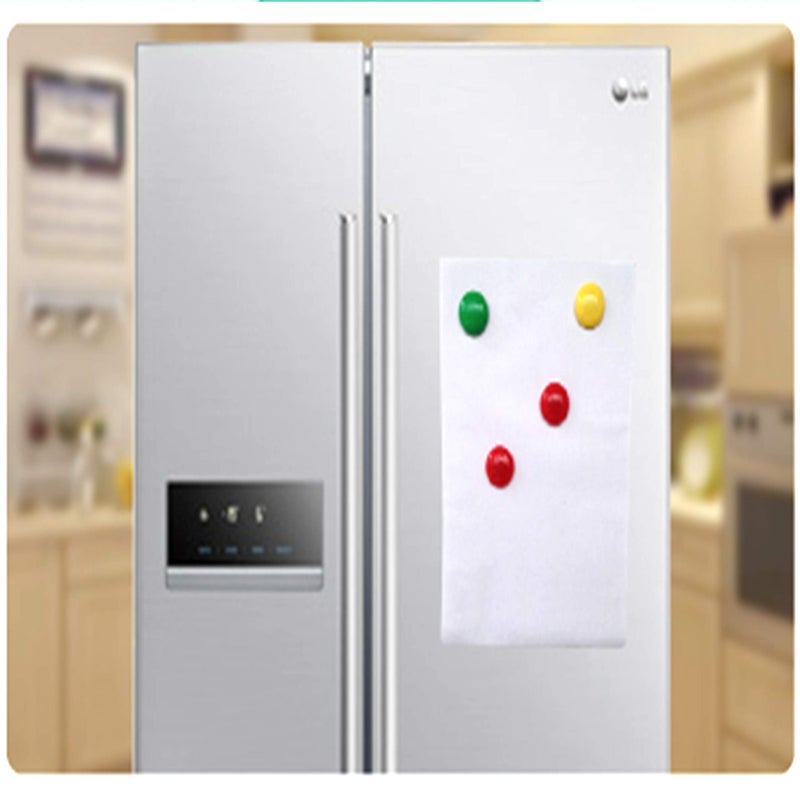 Tiberham Notice Board/Planning Magnets, Tiberham 80 Pack 20 mm Round Plastic Covered Magnetic Buttons, Refrigerator Whiteboard Magnets for School Office Home - 4 Assorted Colors - Image 4